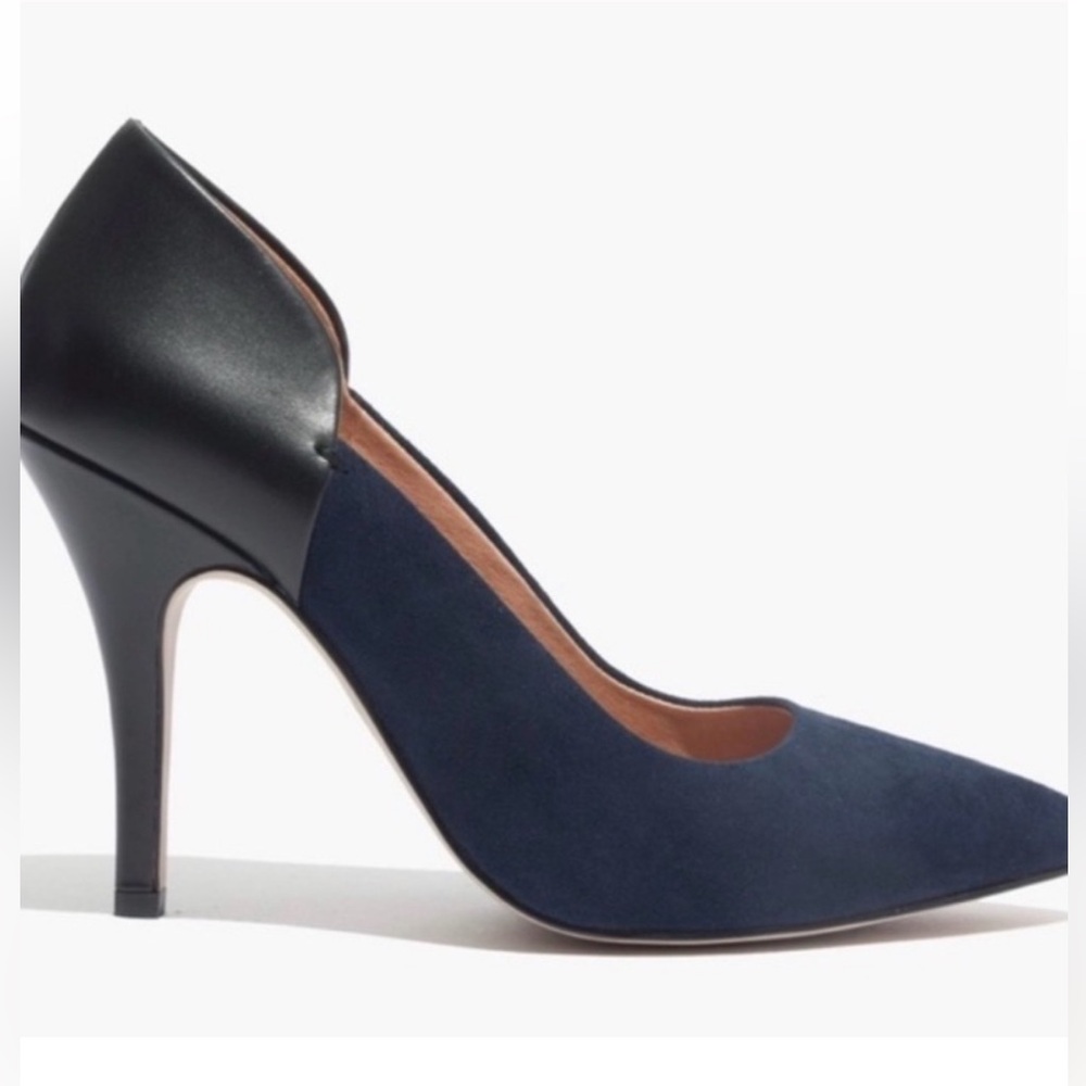Madewell Dark Blue Suede Heels